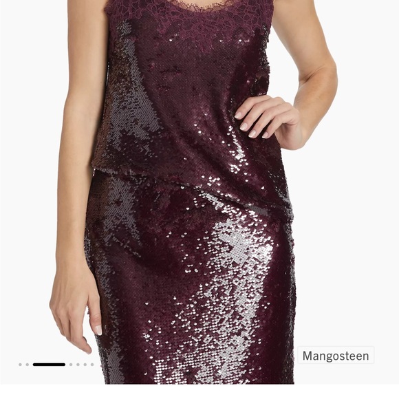 SIMKHAI Arlene Sequined & Lace Tank size 8 NWT - Picture 5 of 8